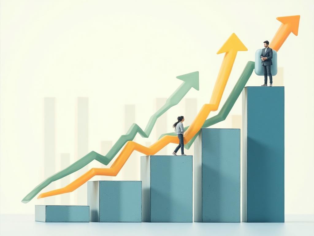 Abstract image representing financial growth and solutions